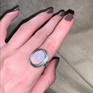 Sterling silver and genuine stone ring size 7